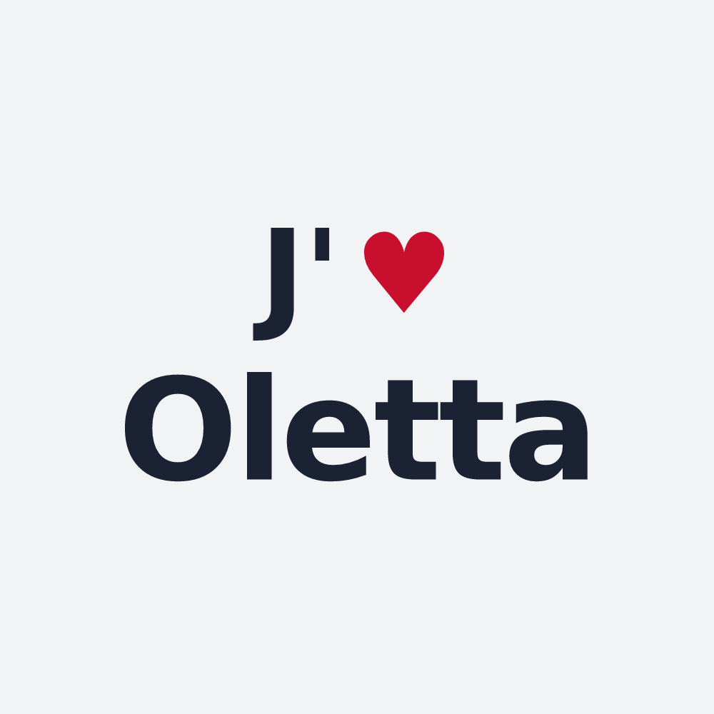 Poster personnalisé Oletta — design J'aime Oletta