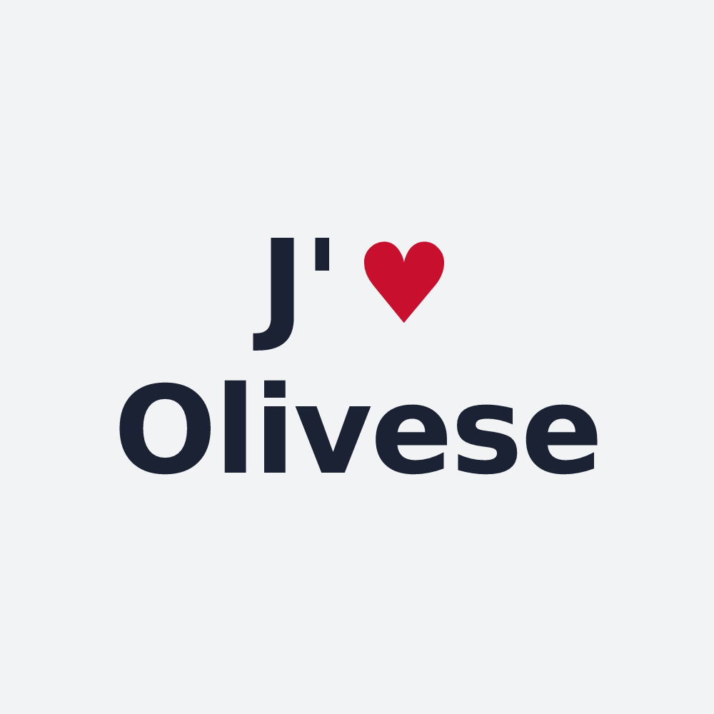 Poster personnalisé Olivese — design J'aime Olivese