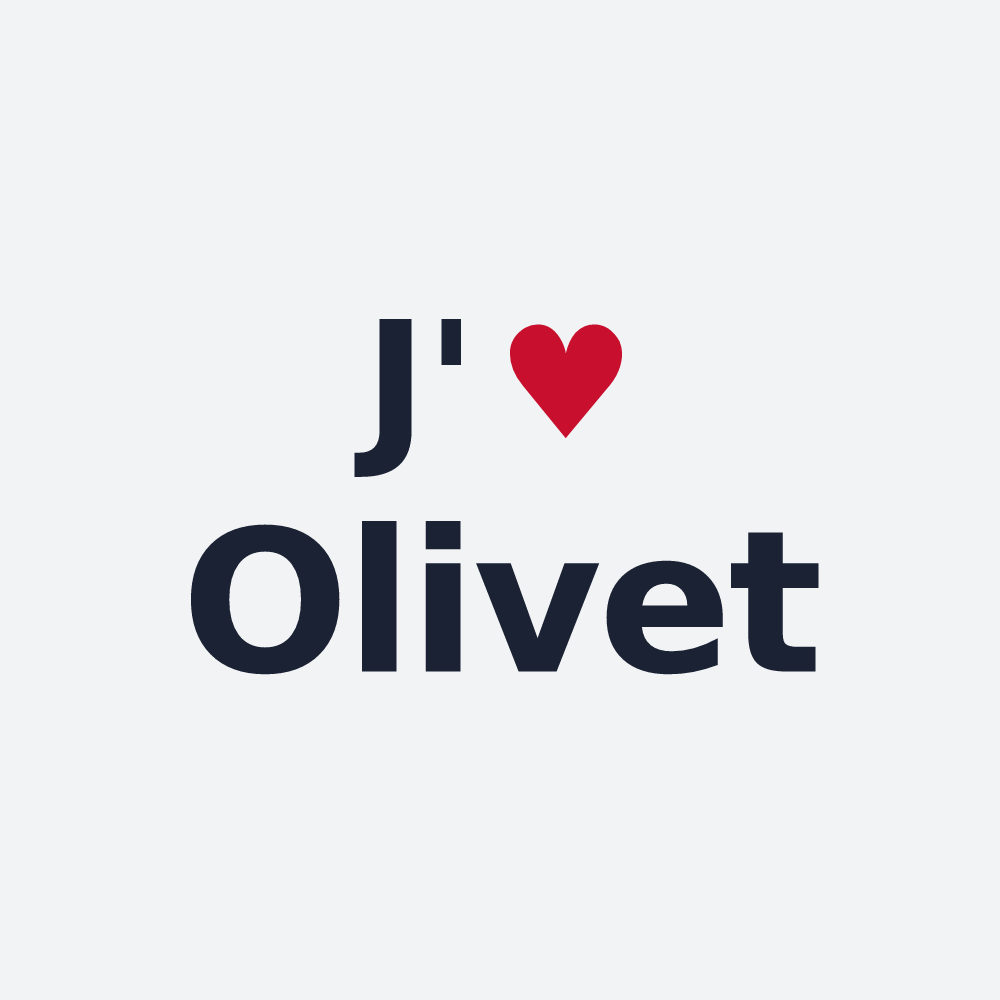 Poster personnalisé Olivet — design J'aime Olivet