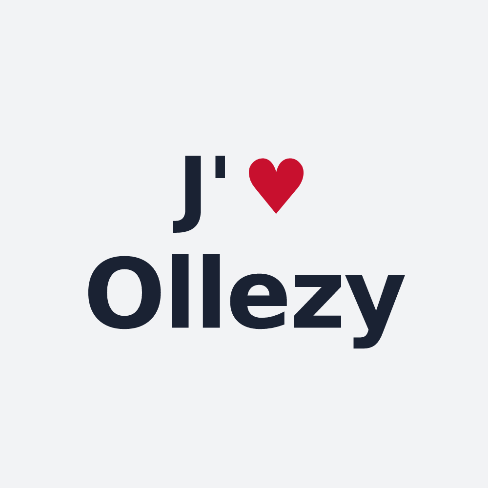Poster personnalisé Ollezy — design J'aime Ollezy