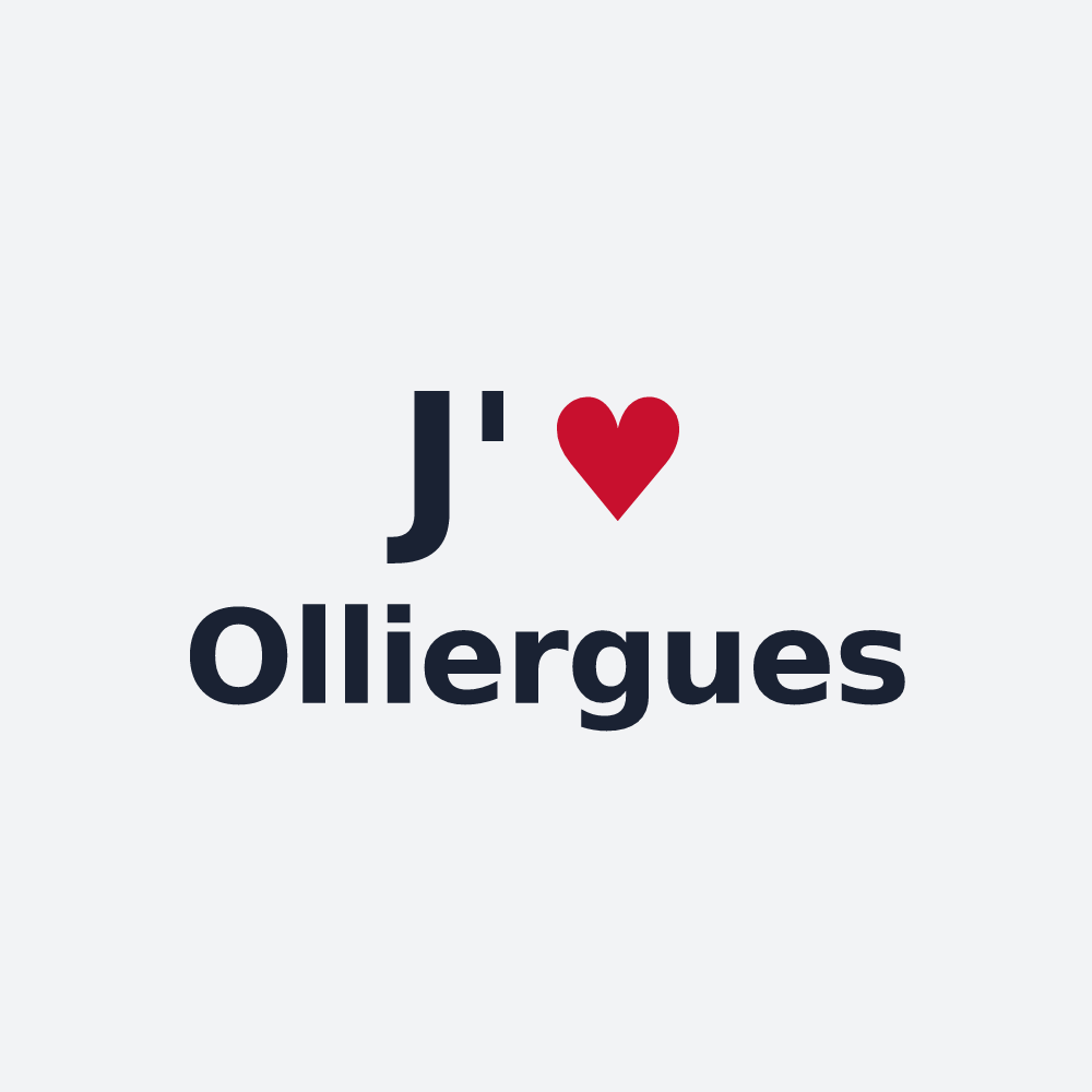 Poster personnalisé Olliergues — design J'aime Olliergues