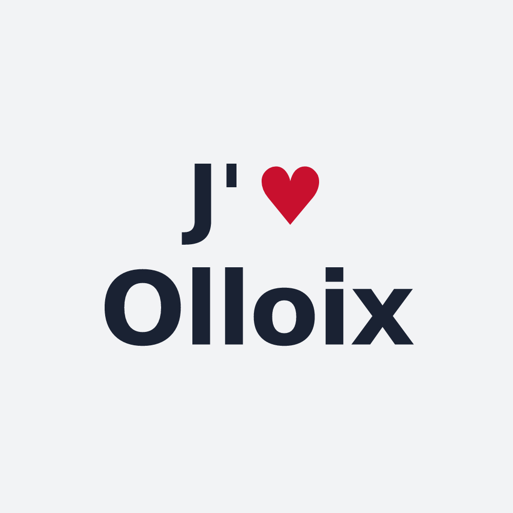 Poster personnalisé Olloix — design J'aime Olloix