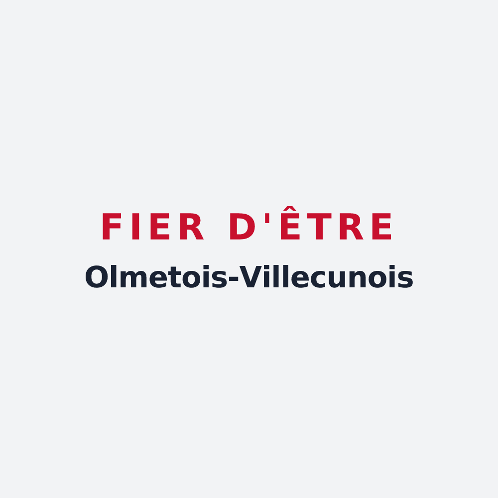 Poster « Fier d'être Olmetois-Villecunois » — design pour Olmet-et-Villecun