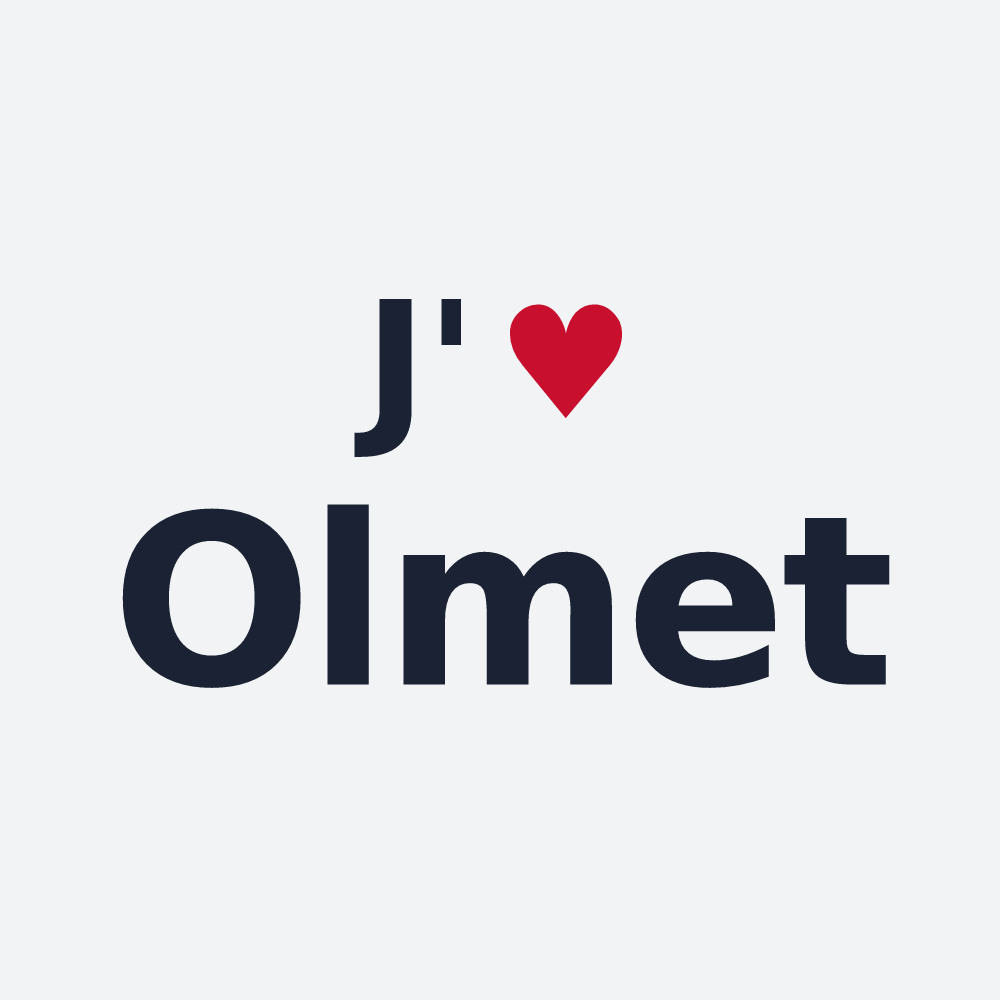 Poster personnalisé Olmet — design J'aime Olmet