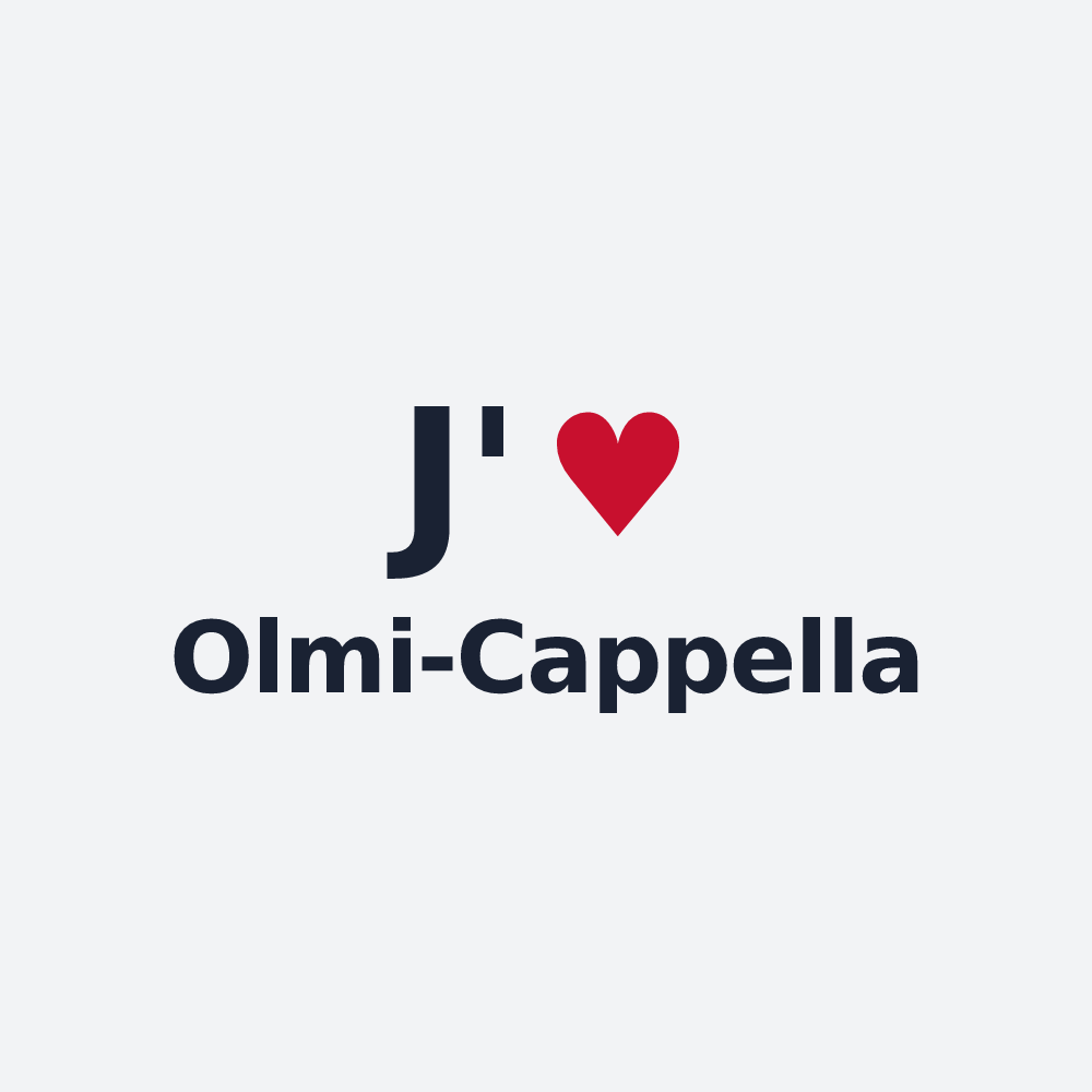 Poster personnalisé Olmi-Cappella — design J'aime Olmi-Cappella