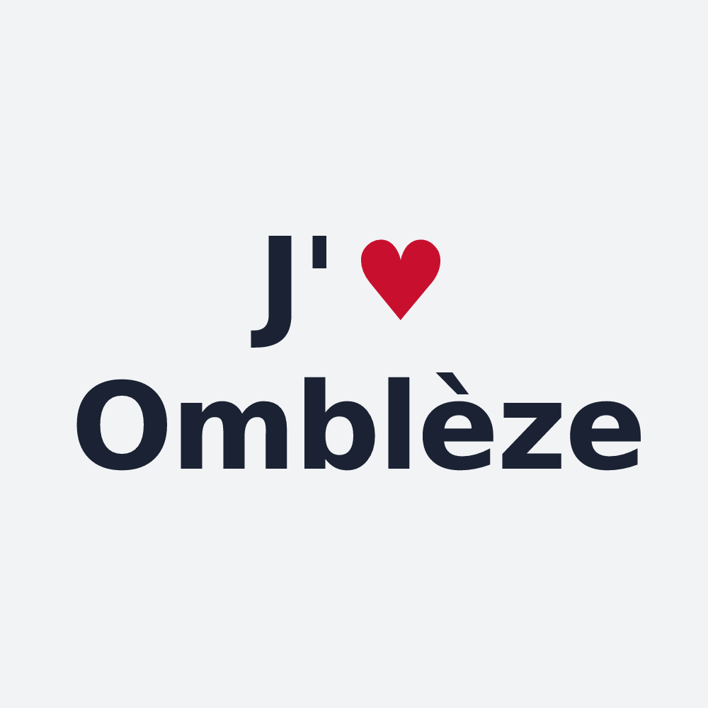 Poster personnalisé Omblèze — design J'aime Omblèze