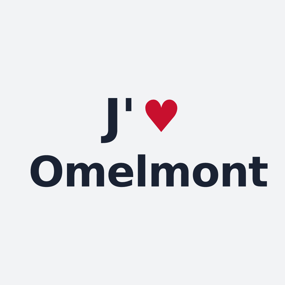 Poster personnalisé Omelmont — design J'aime Omelmont