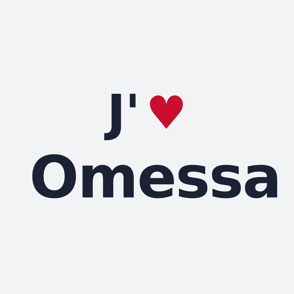 Poster personnalisé Omessa — design J'aime Omessa