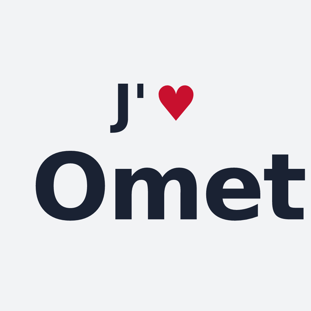 Poster personnalisé Omet — design J'aime Omet