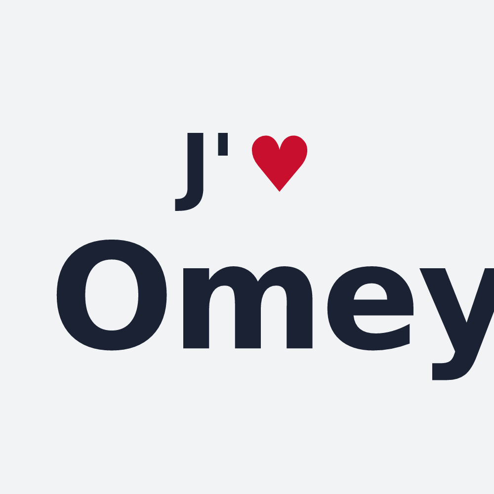 Poster personnalisé Omey — design J'aime Omey