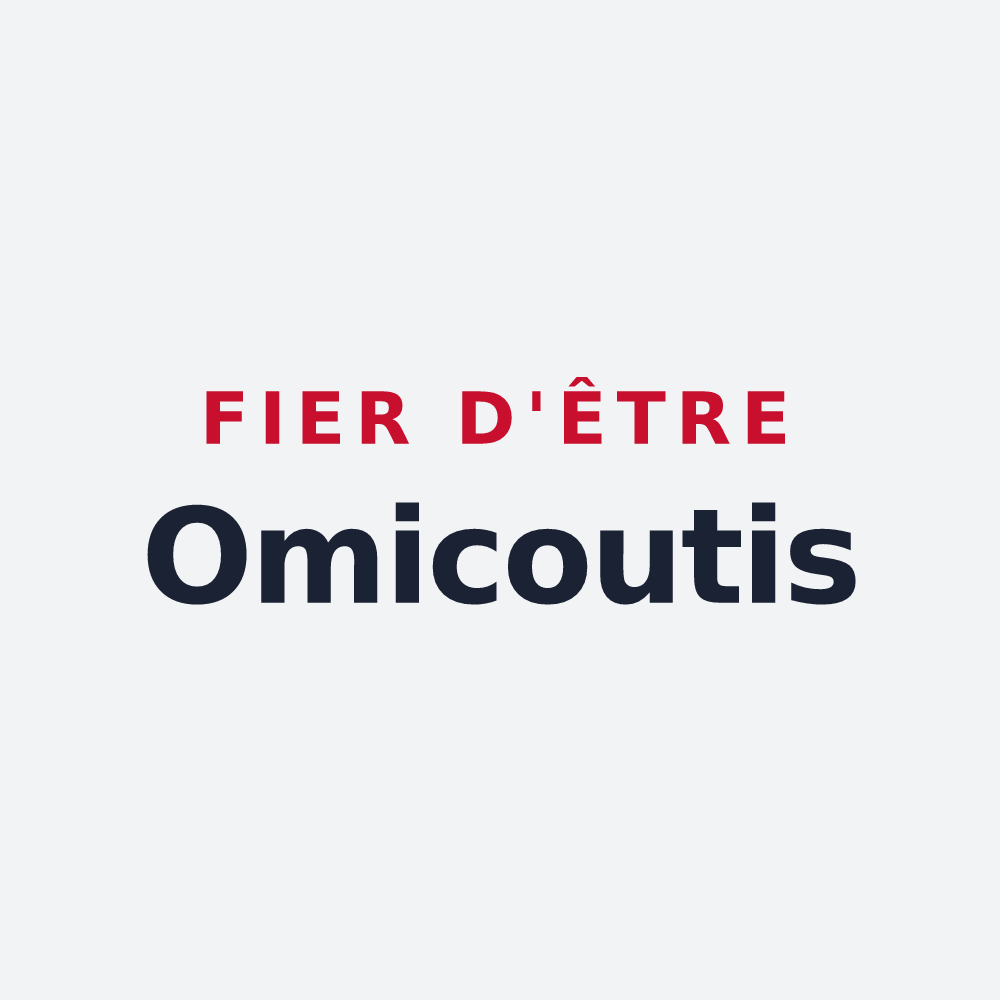 Poster « Fier d'être Omicoutis » — design pour Omicourt
