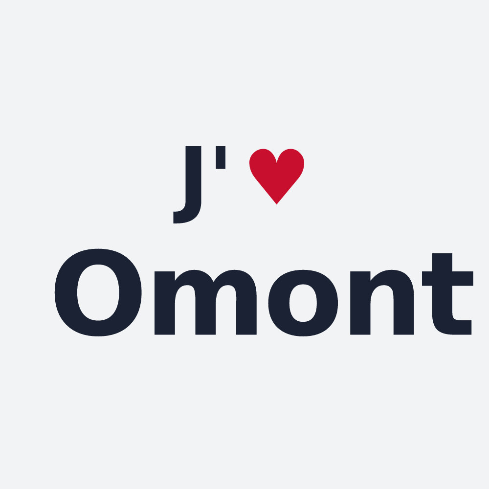 Poster personnalisé Omont — design J'aime Omont