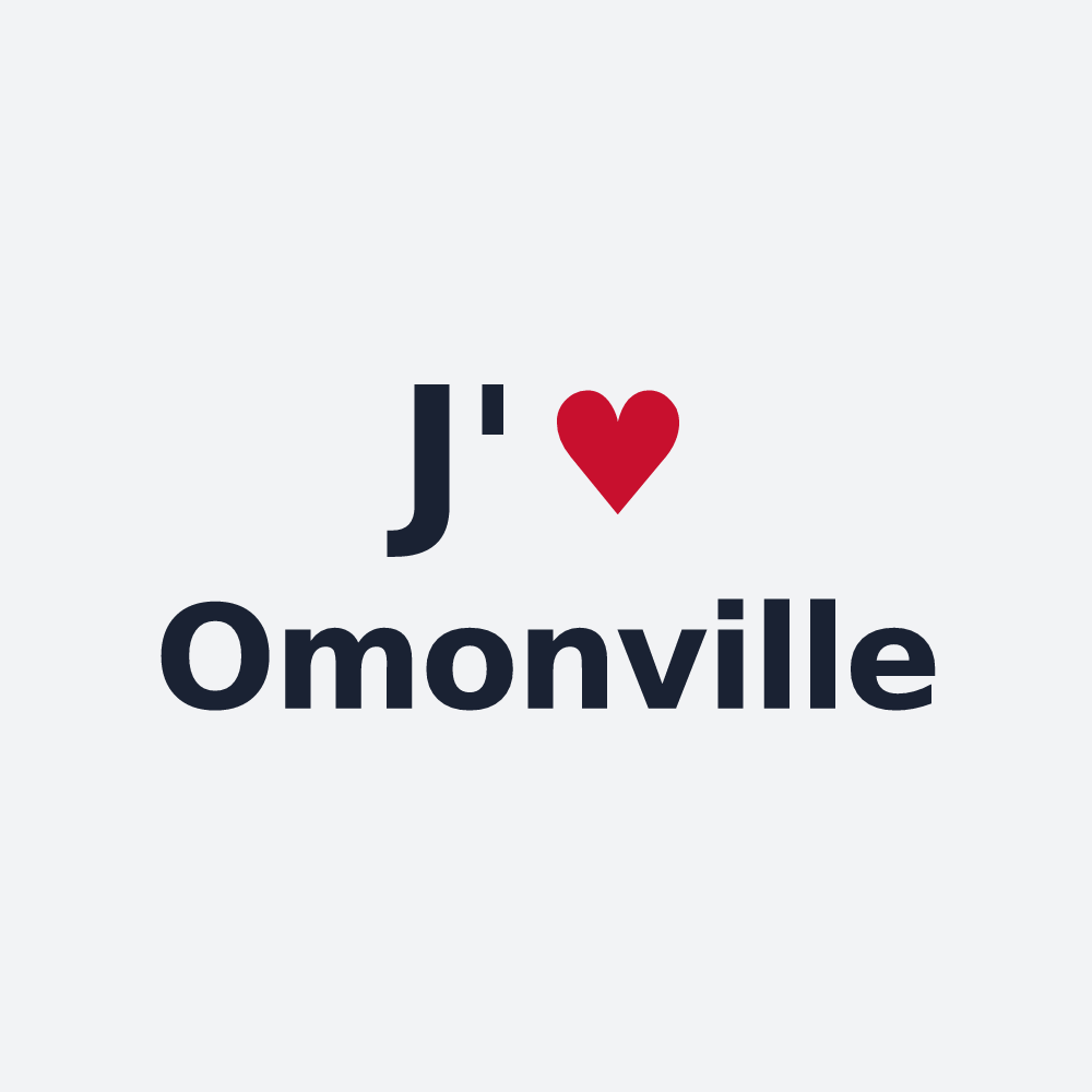 Poster personnalisé Omonville — design J'aime Omonville