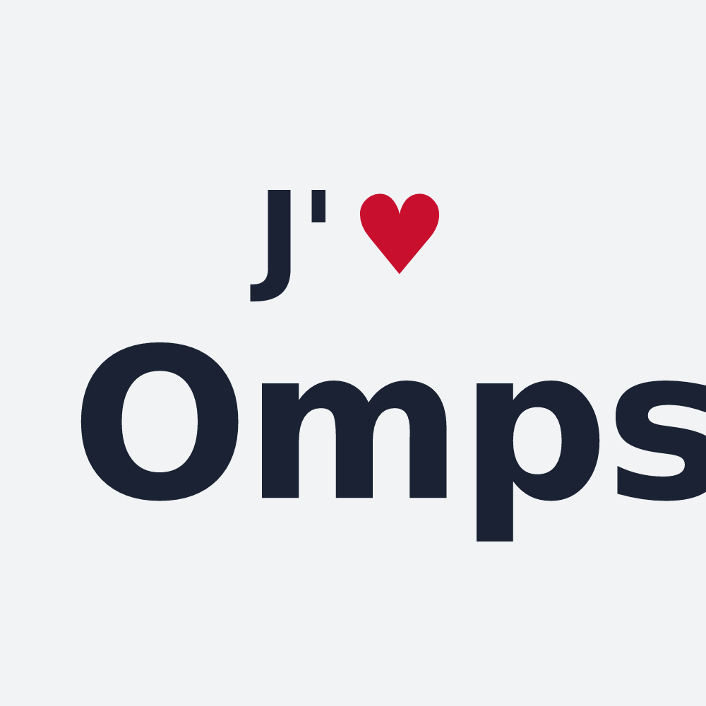 Poster personnalisé Omps — design J'aime Omps