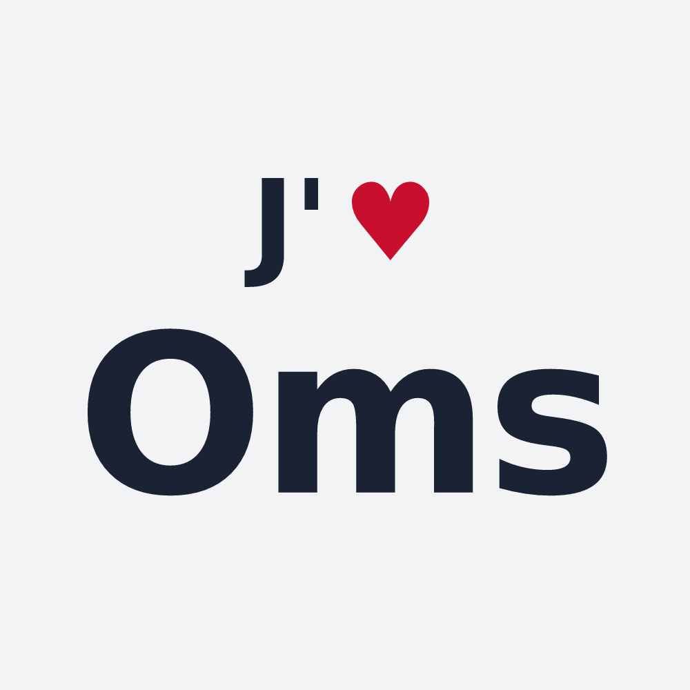 Poster personnalisé Oms — design J'aime Oms