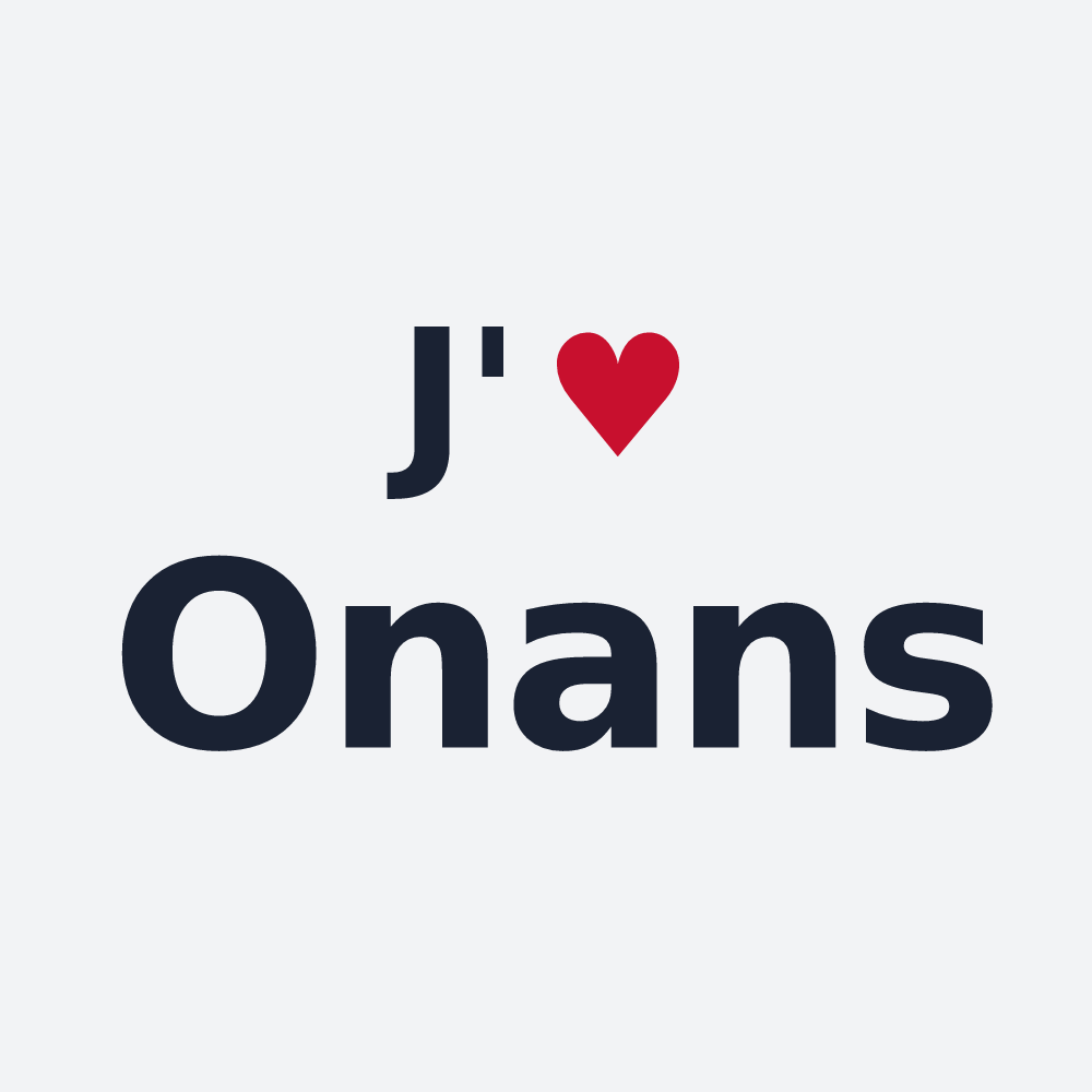 Poster personnalisé Onans — design J'aime Onans