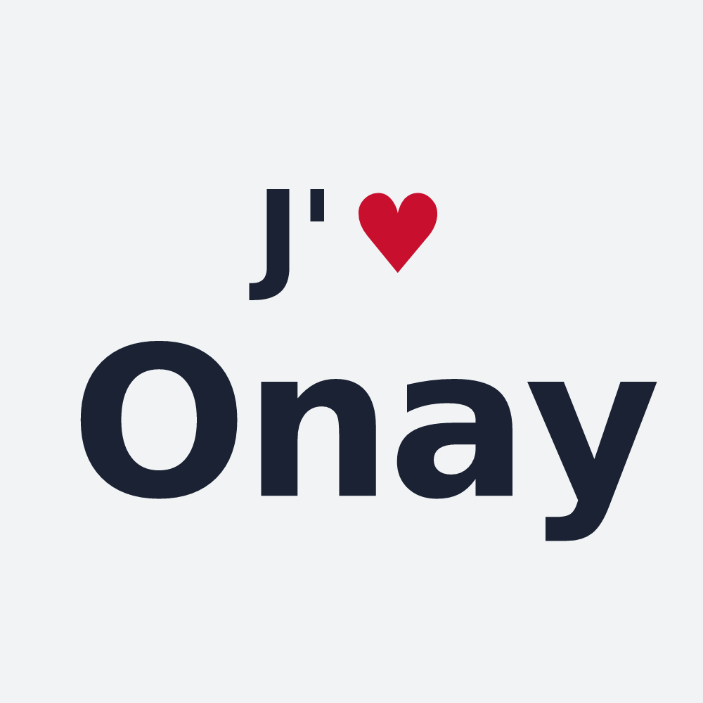 Poster personnalisé Onay — design J'aime Onay