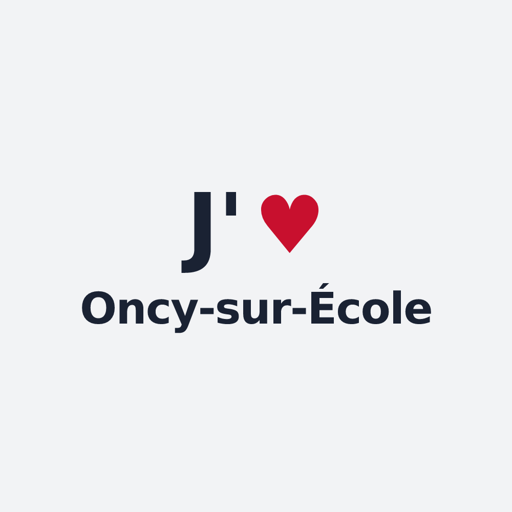 Poster personnalisé Oncy-sur-École — design J'aime Oncy-sur-École