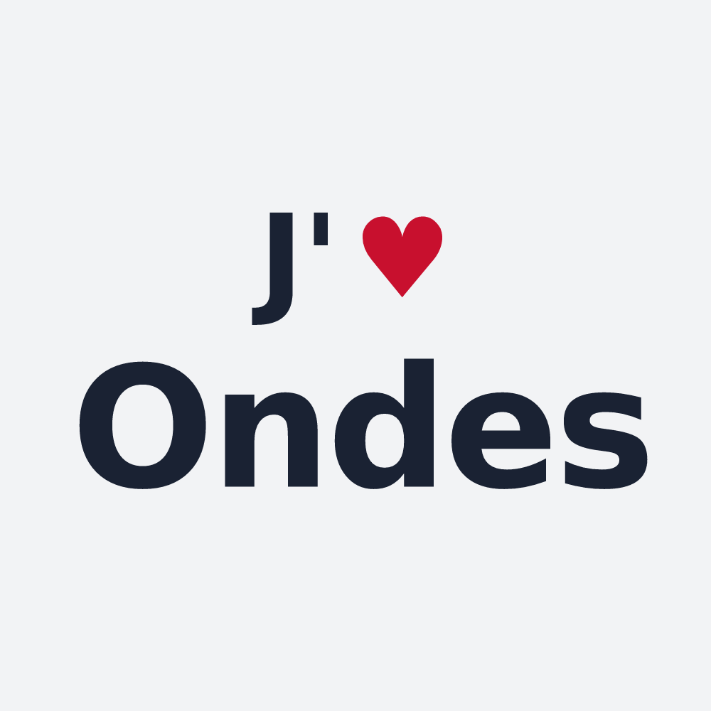 Poster personnalisé Ondes — design J'aime Ondes