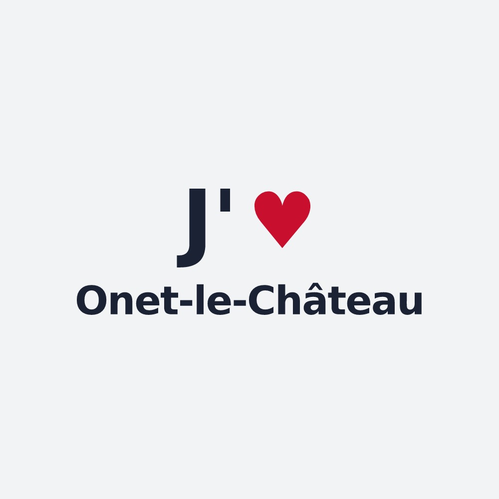 Poster personnalisé Onet-le-Château — design J'aime Onet-le-Château
