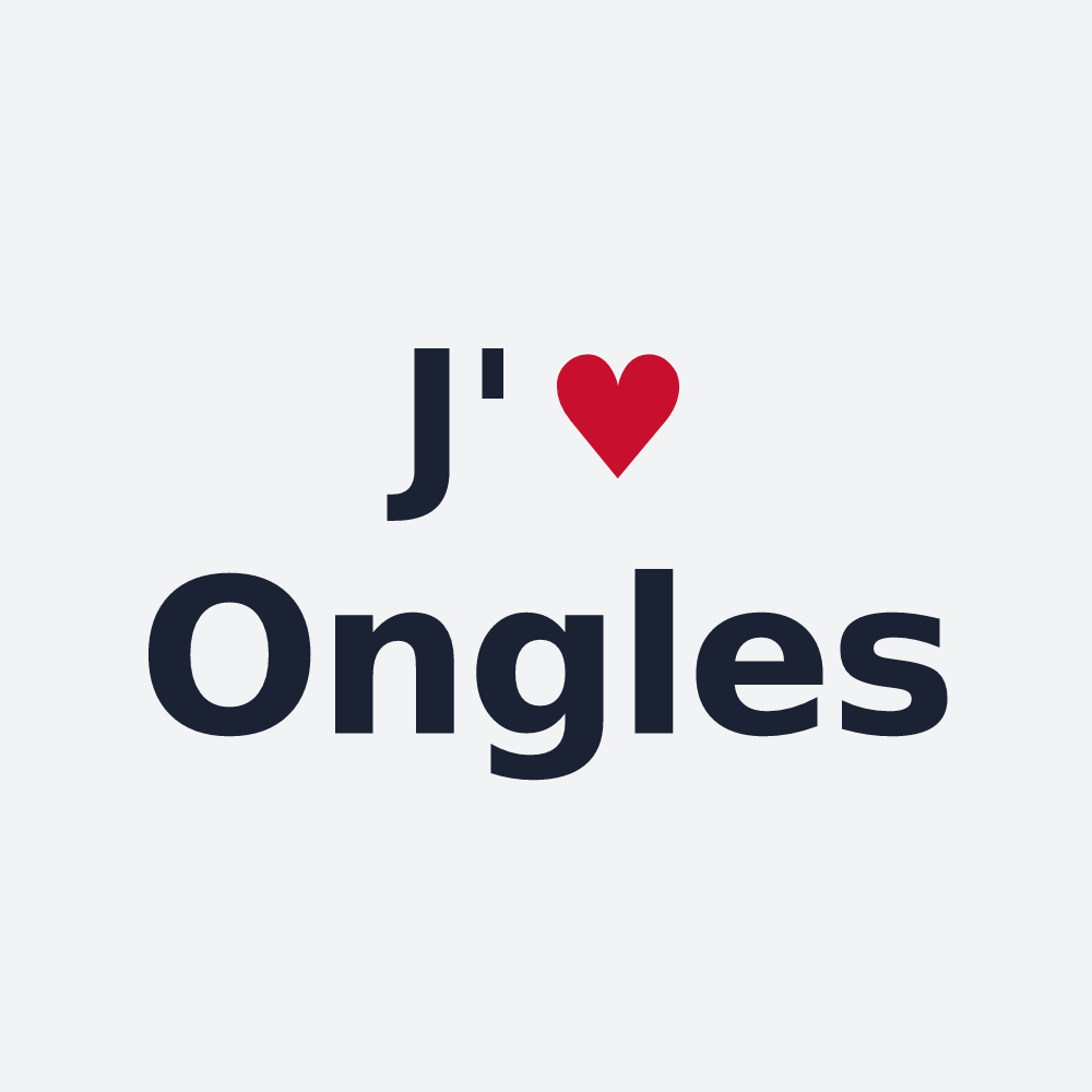 Poster personnalisé Ongles — design « J'aime Ongles » imprimé sur le poster