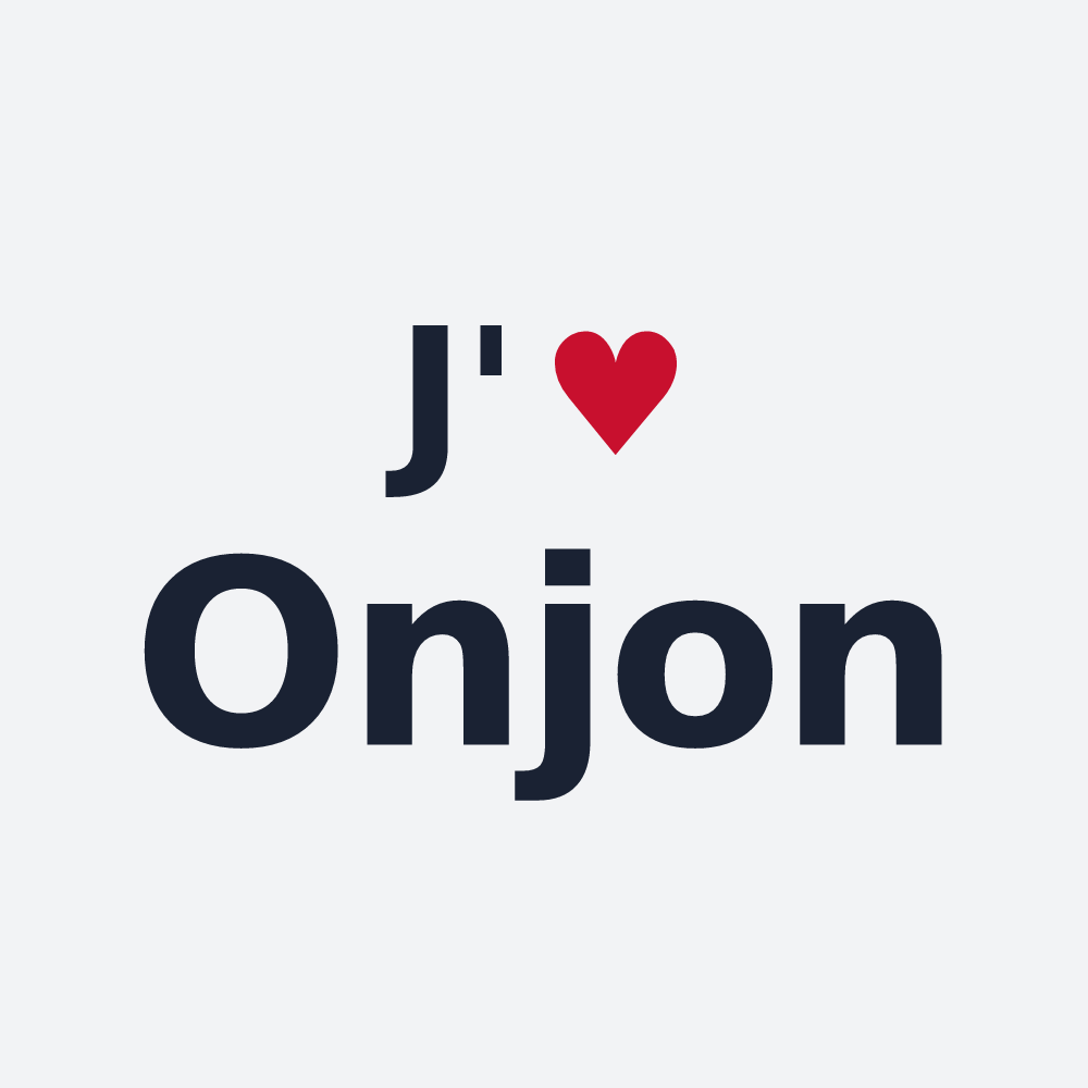Poster personnalisé Onjon — design J'aime Onjon