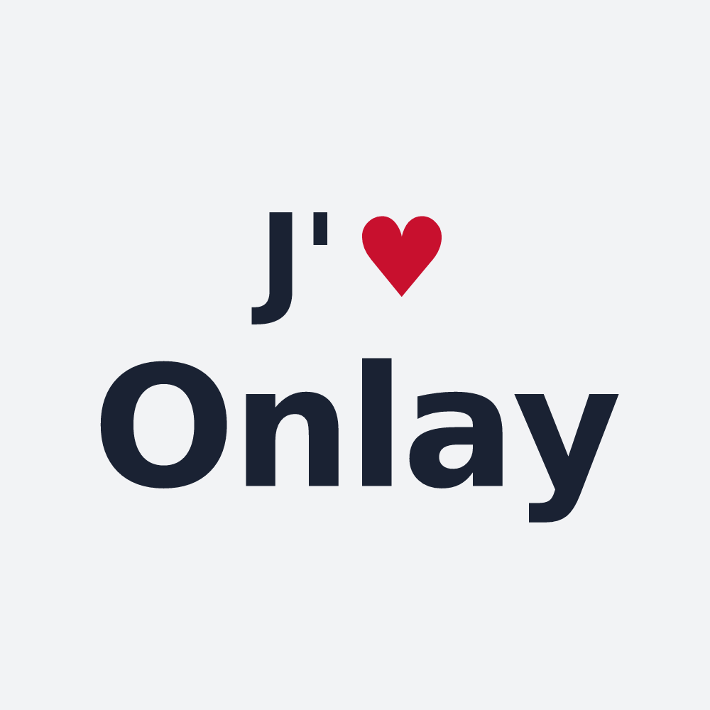 Poster personnalisé Onlay — design J'aime Onlay