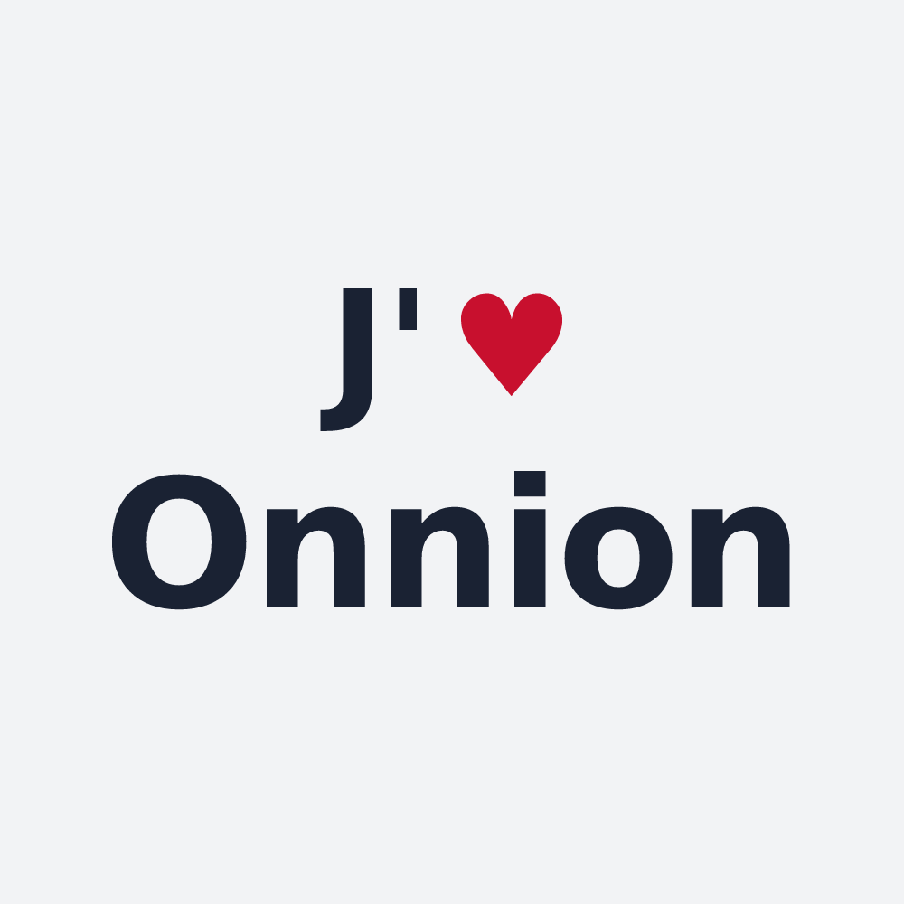 Poster personnalisé Onnion — design J'aime Onnion