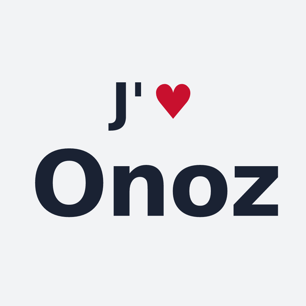 Poster personnalisé Onoz — design J'aime Onoz