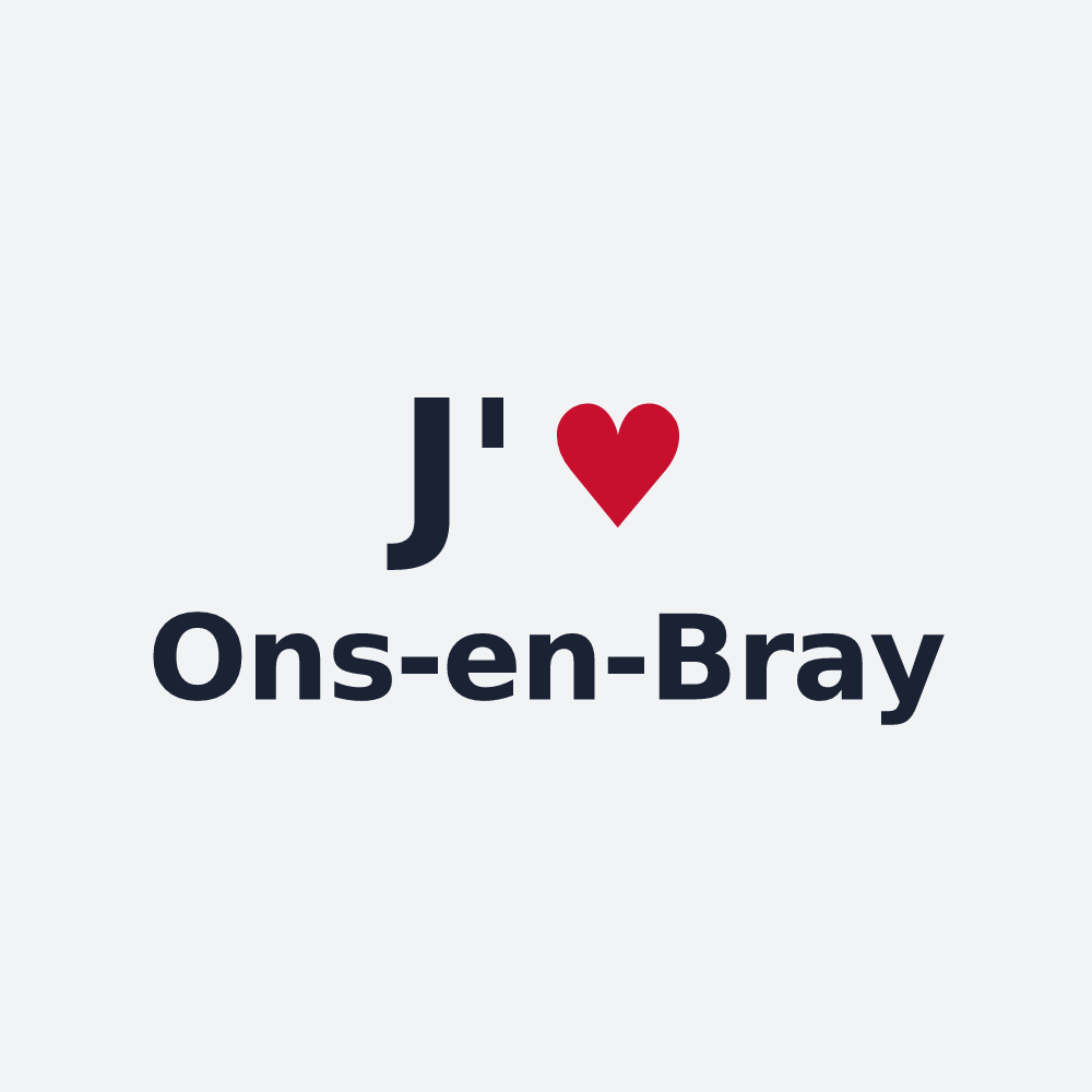 Poster personnalisé Ons-en-Bray — design J'aime Ons-en-Bray