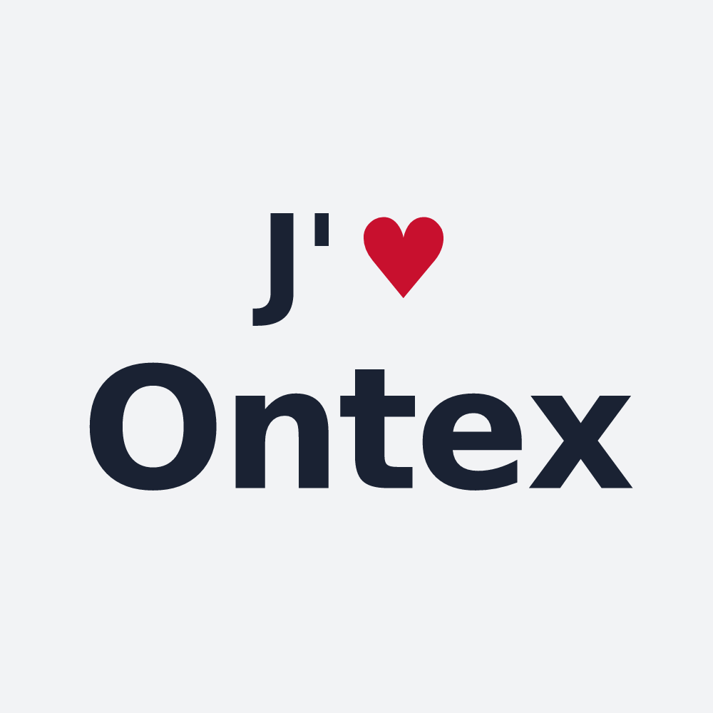 Poster personnalisé Ontex — design J'aime Ontex