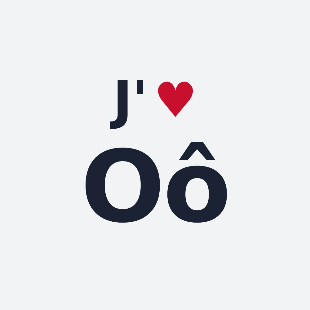 Poster personnalisé Oô — design J'aime Oô