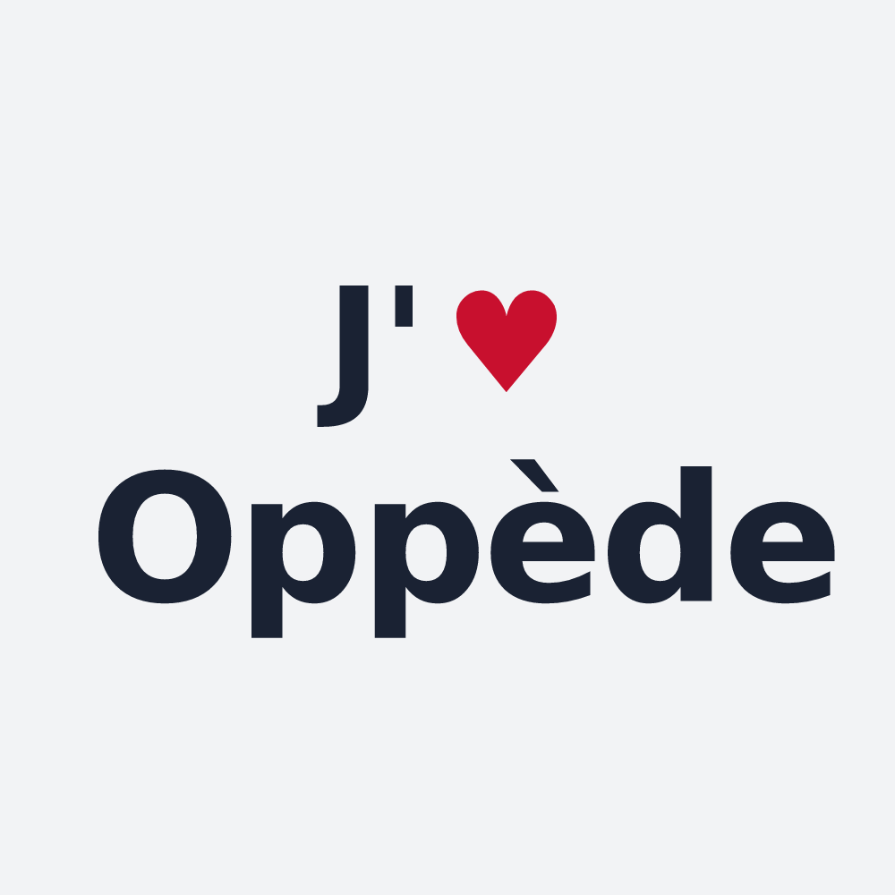 Poster personnalisé Oppède — design J'aime Oppède