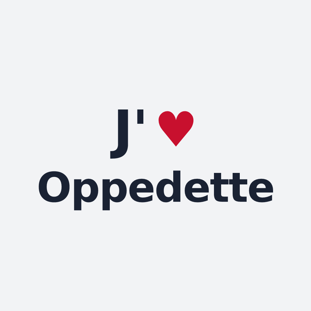 Poster personnalisé Oppedette — design J'aime Oppedette