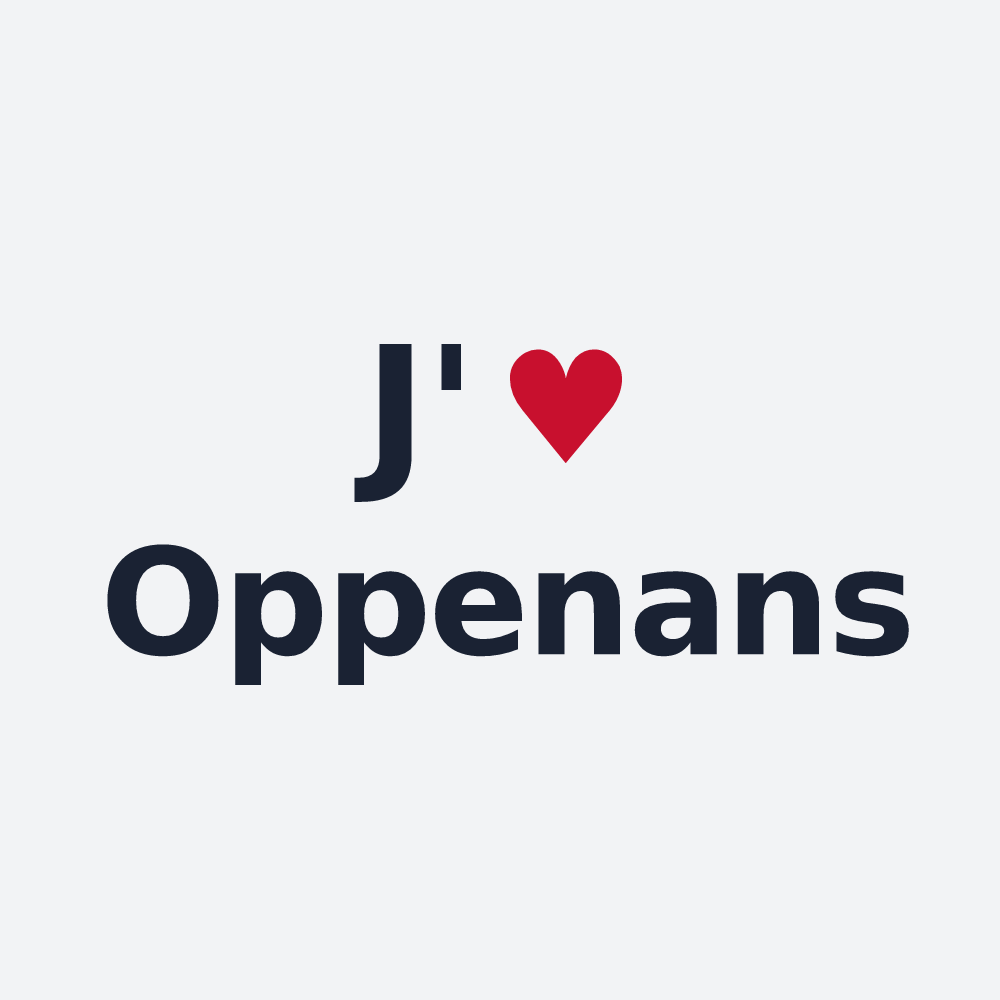 Poster personnalisé Oppenans — design J'aime Oppenans