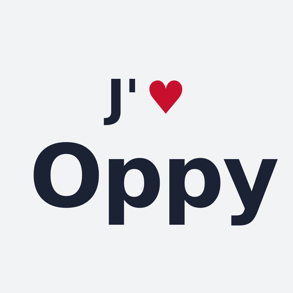 Poster personnalisé Oppy — design J'aime Oppy