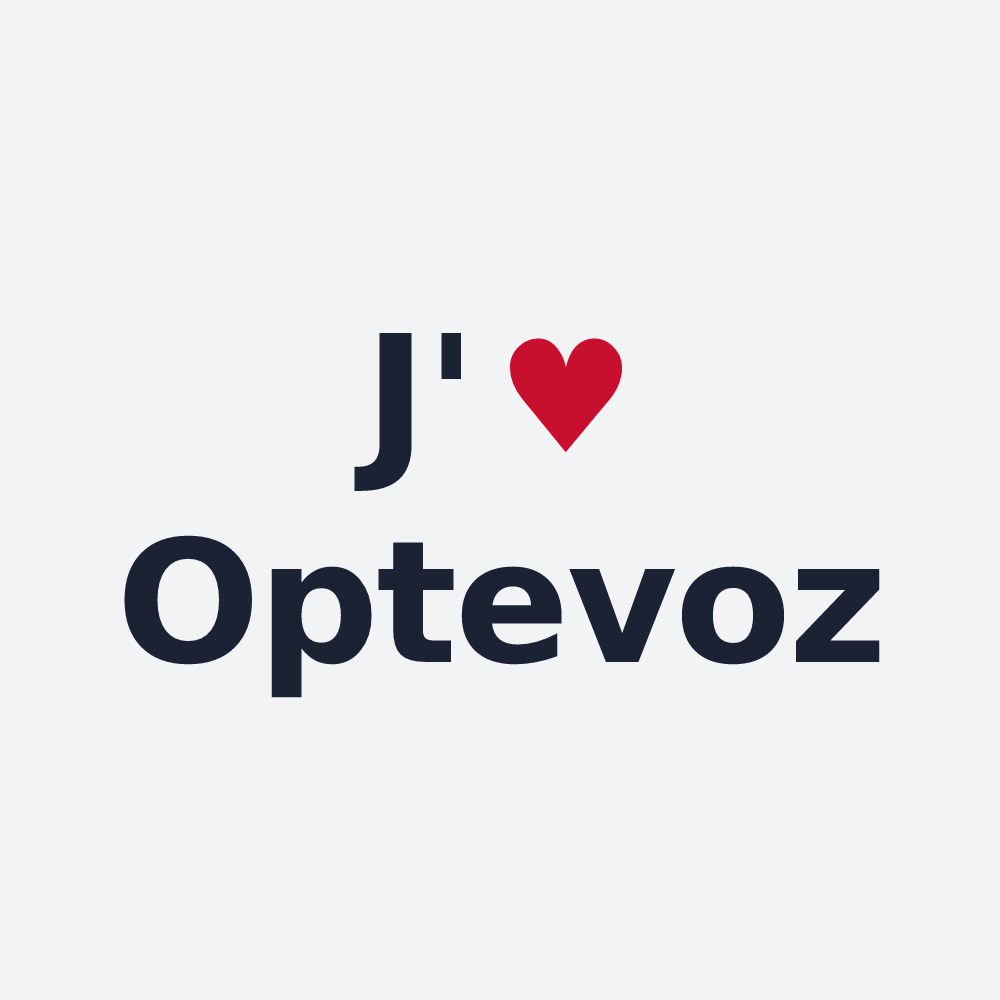 Poster personnalisé Optevoz — design J'aime Optevoz