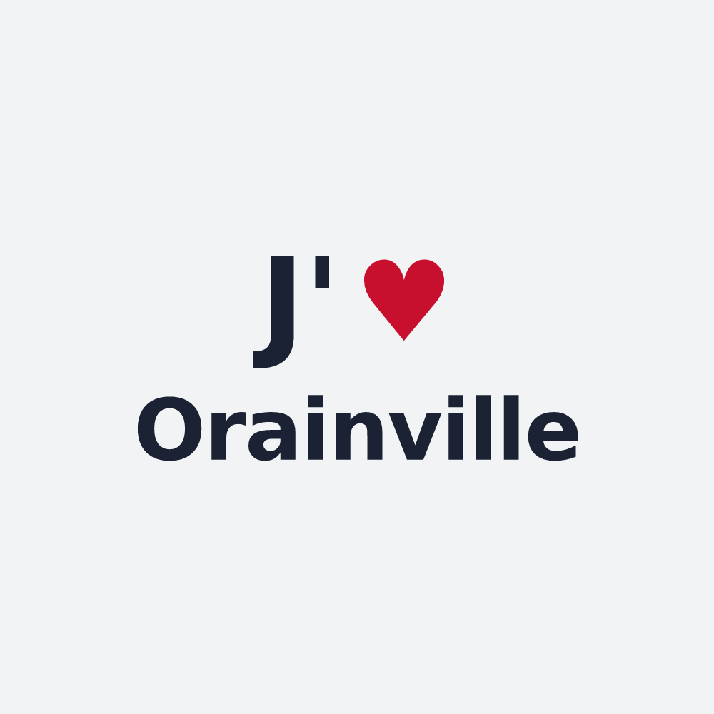Poster personnalisé Orainville — design J'aime Orainville