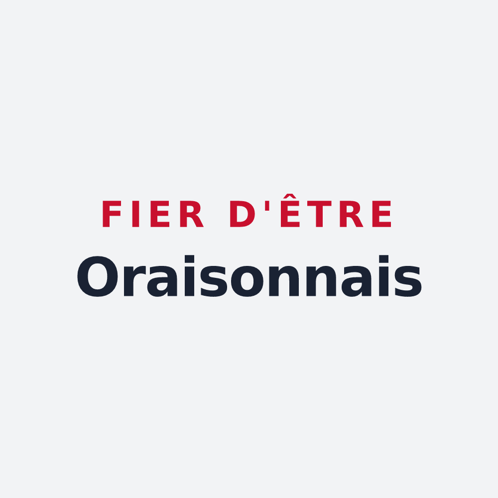 Poster « Fier d'être Oraisonnais » — design pour Oraison