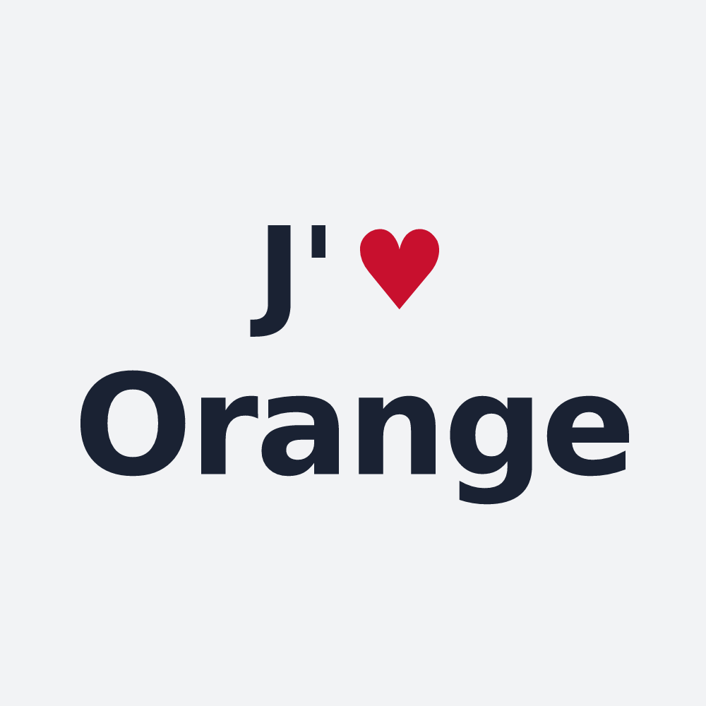 Poster personnalisé Orange — design J'aime Orange