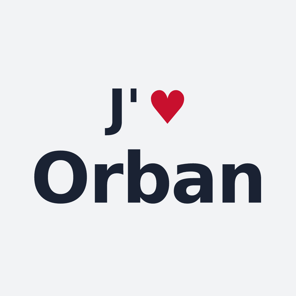 Poster personnalisé Orban — design J'aime Orban