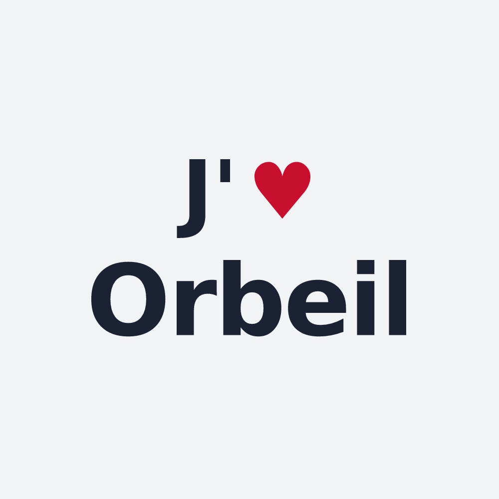 Poster personnalisé Orbeil — design J'aime Orbeil
