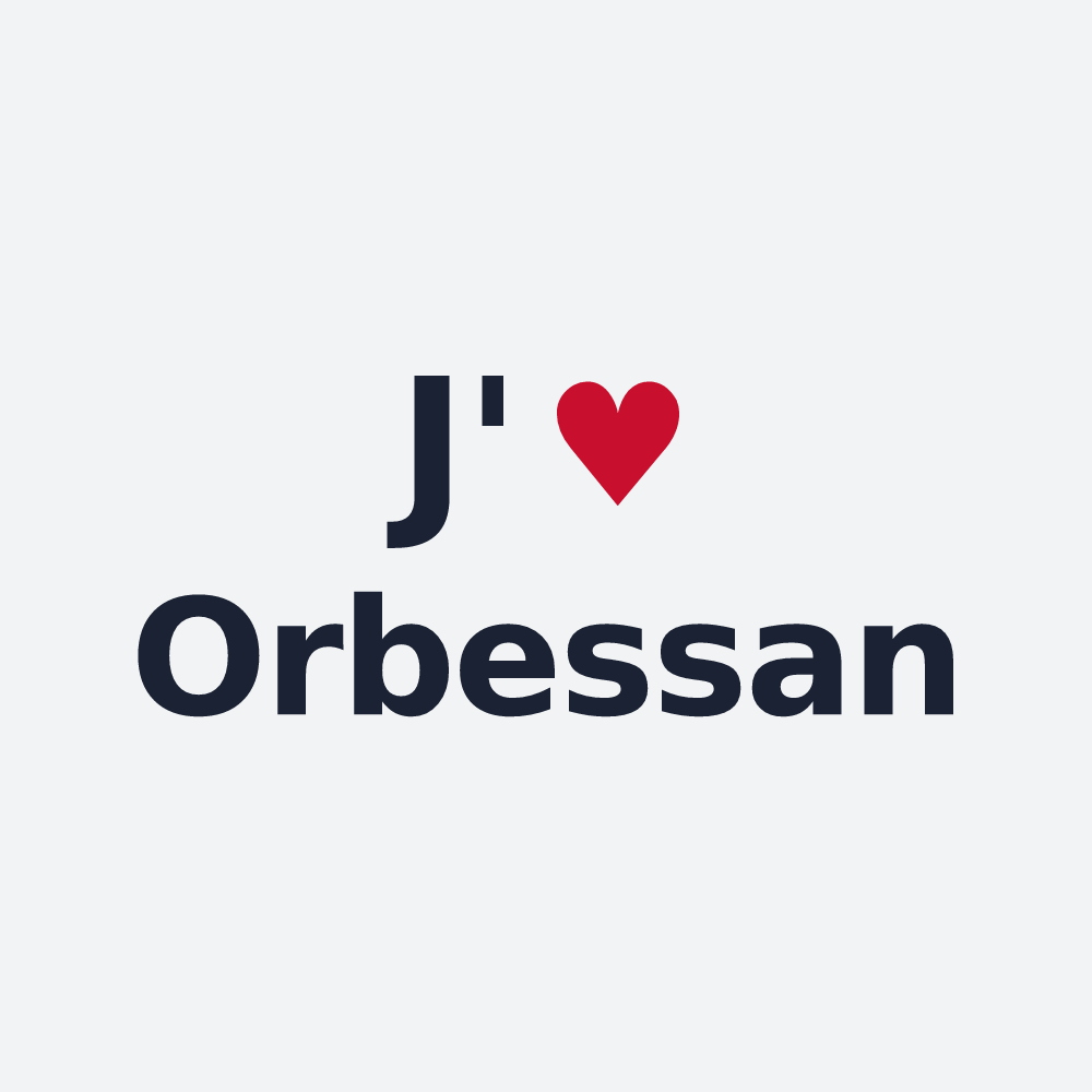 Poster personnalisé Orbessan — design J'aime Orbessan