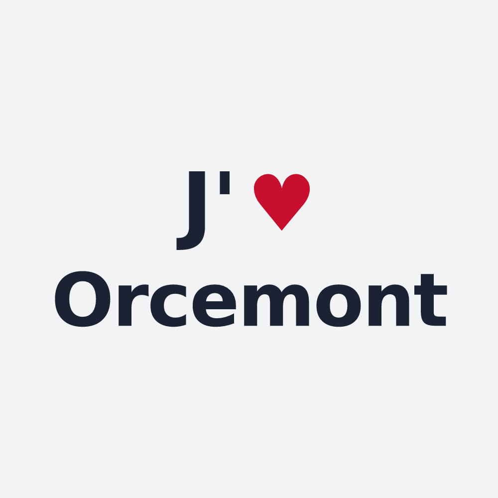 Poster personnalisé Orcemont — design J'aime Orcemont