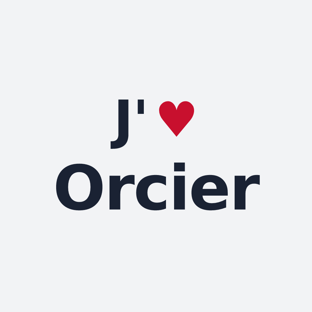 Poster personnalisé Orcier — design J'aime Orcier