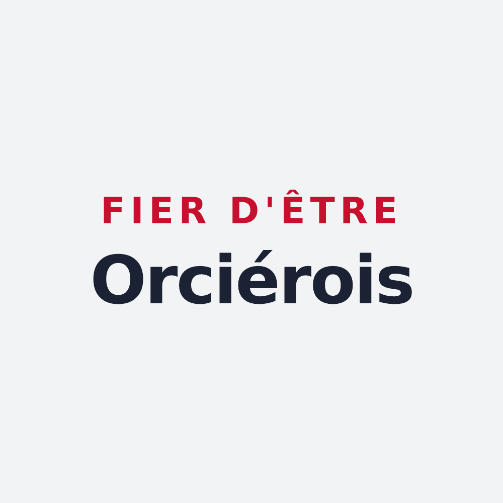 Poster « Fier d'être Orciérois » — design pour Orcier