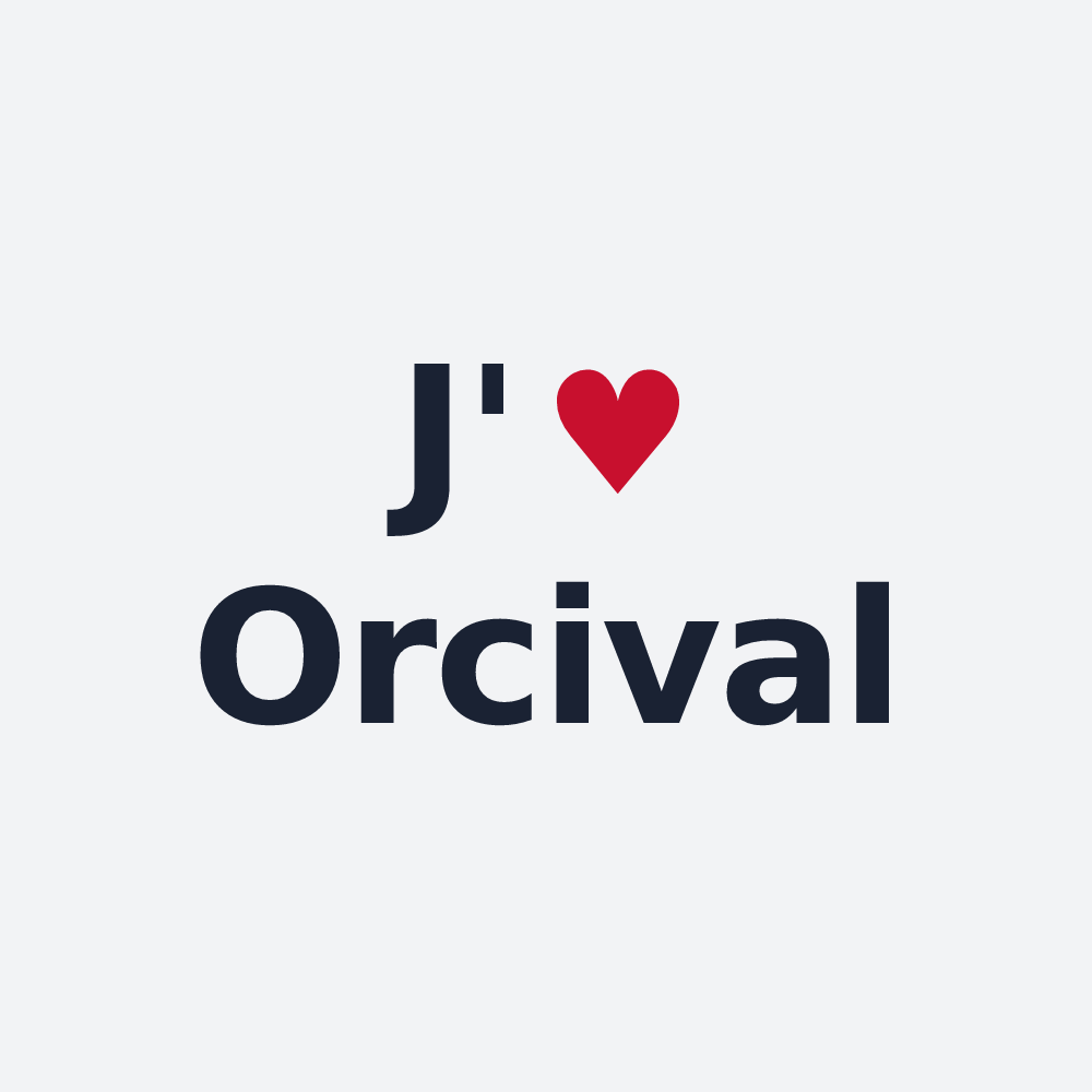 Poster personnalisé Orcival — design J'aime Orcival