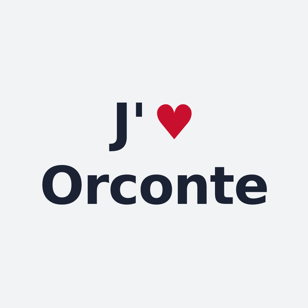 Poster personnalisé Orconte — design J'aime Orconte