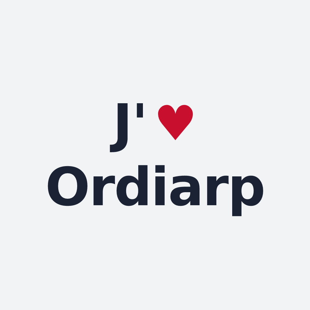 Poster personnalisé Ordiarp — design J'aime Ordiarp