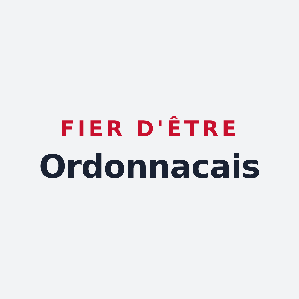 Poster « Fier d'être Ordonnacais » — design pour Ordonnac